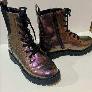 Art class iridescent purple boots -big girls size 3 excellent condition